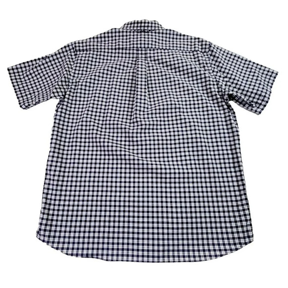 Eddie Bauer Corded Chambray Shirt Mens Large Blue White Check Heritage Preppy - Picture 2 of 13